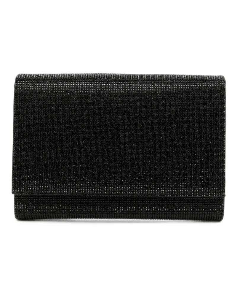 René Caovilla Clutch mit Kristallverzierung - Schwarz Schwarz