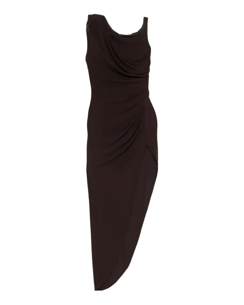 Elisabetta Franchi asymmetric-hem dress - Braun Braun