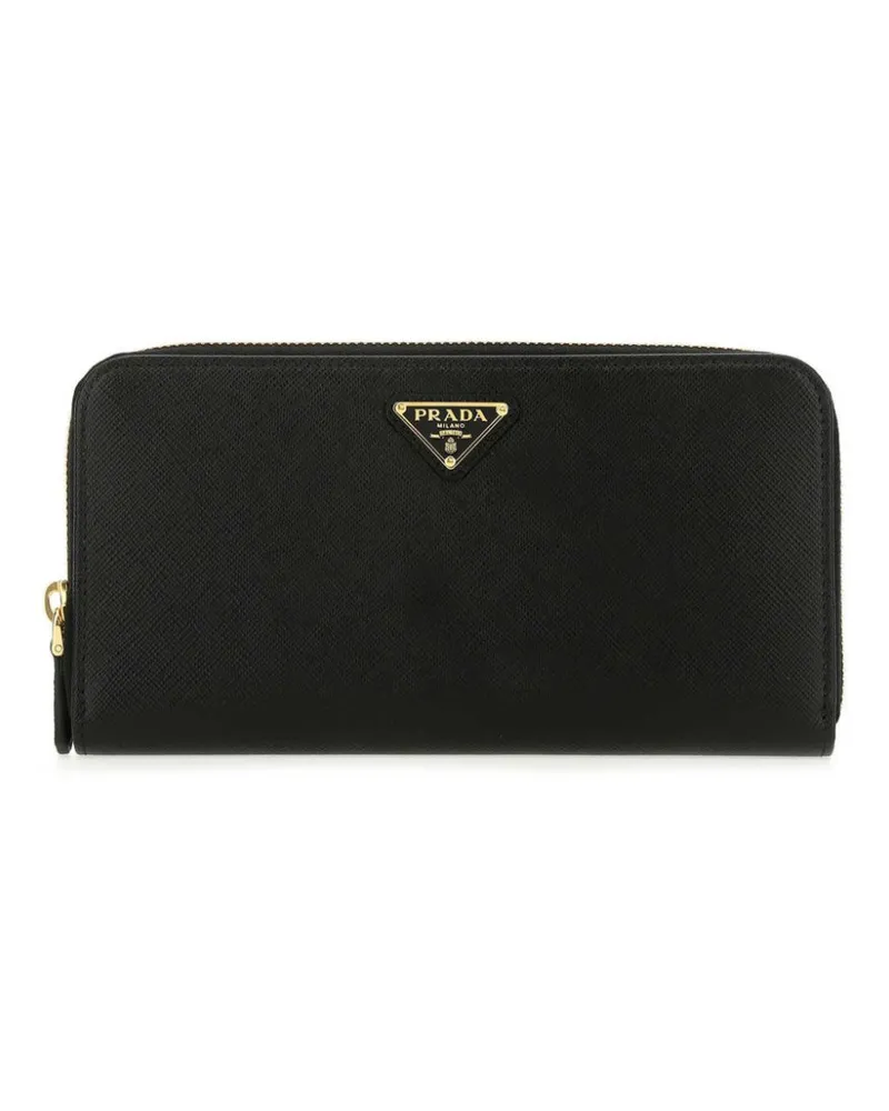Prada Großes Portemonnaie aus Saffiano-Leder - Schwarz Schwarz