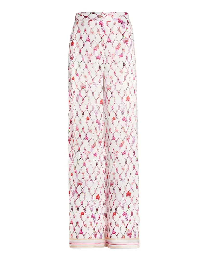 Genny Hose mit Blumenprint - Rosa Rosa