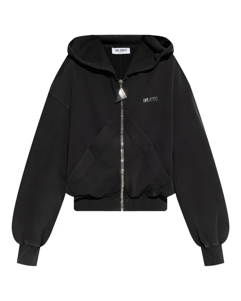 ATTICO Kapuzenjacke mit Reißverschluss - Schwarz Schwarz