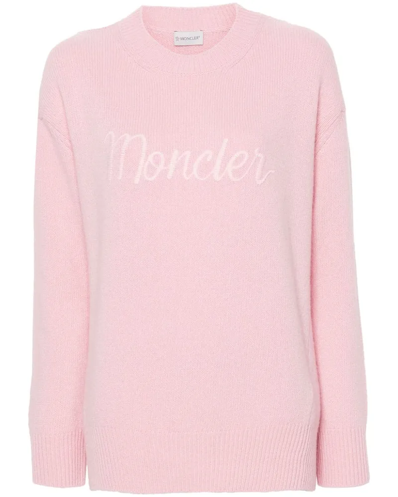 Moncler Pullover mit Logo-Stickerei - Rosa Rosa