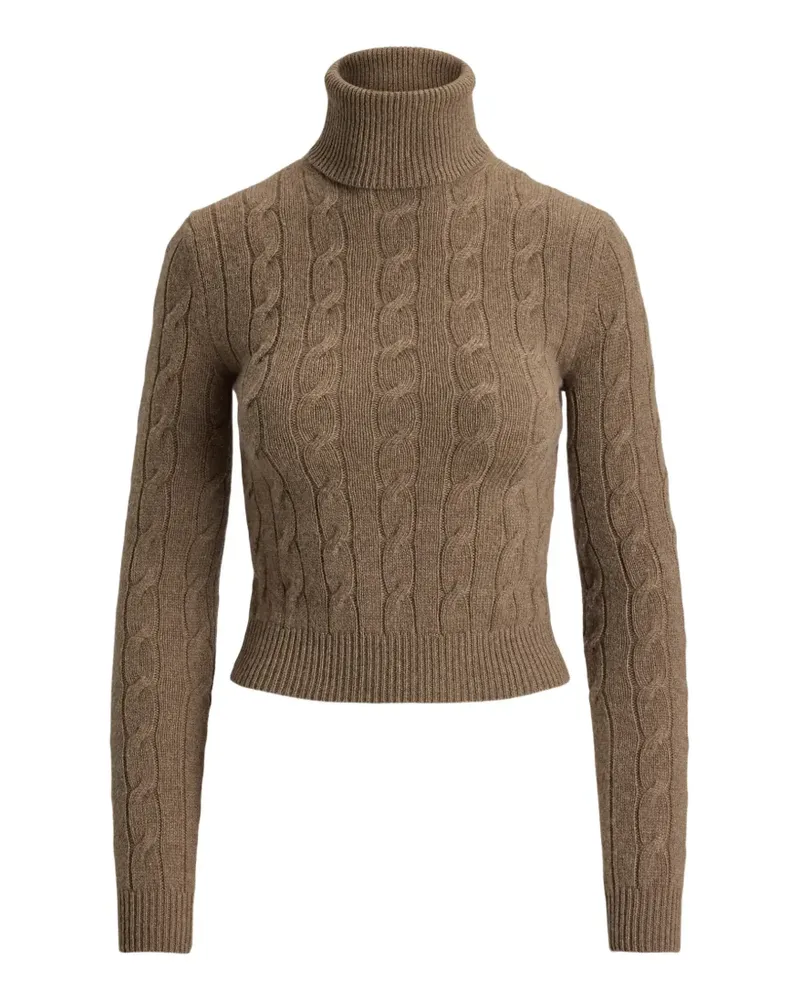 Ralph Lauren Kaschmirpullover mit Zopfmuster - Braun Braun
