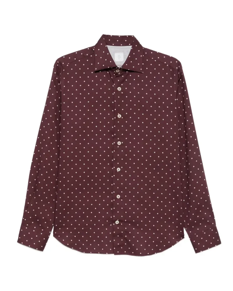 Eleventy Hemd mit Polka Dots - Rot Rot