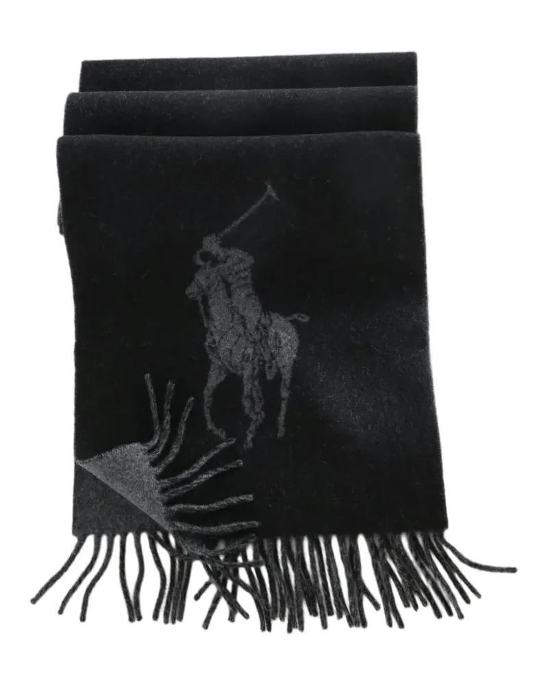 Ralph Lauren Schal mit Ponymotiv - Schwarz Schwarz