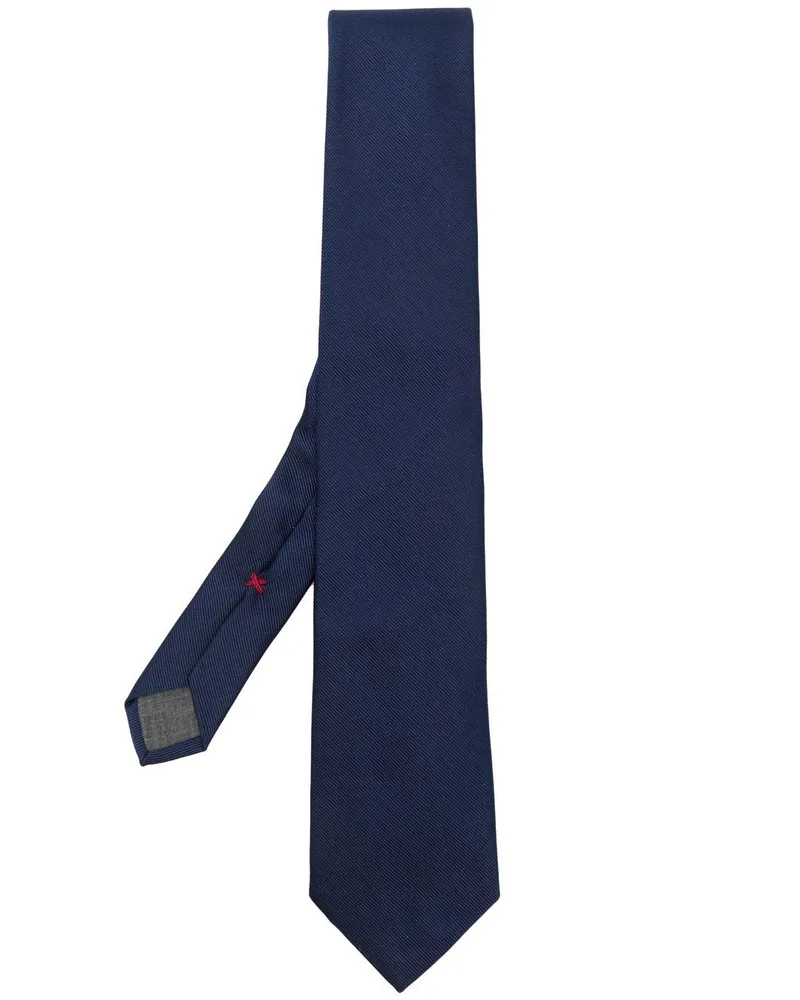 Brunello Cucinelli Krawatte in Satinoptik - Blau Blau