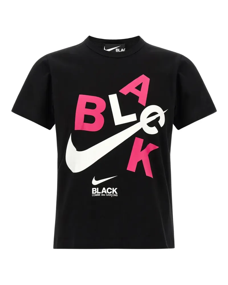Comme des Garçons x Nike T-Shirt mit Logo-Print - Schwarz Schwarz
