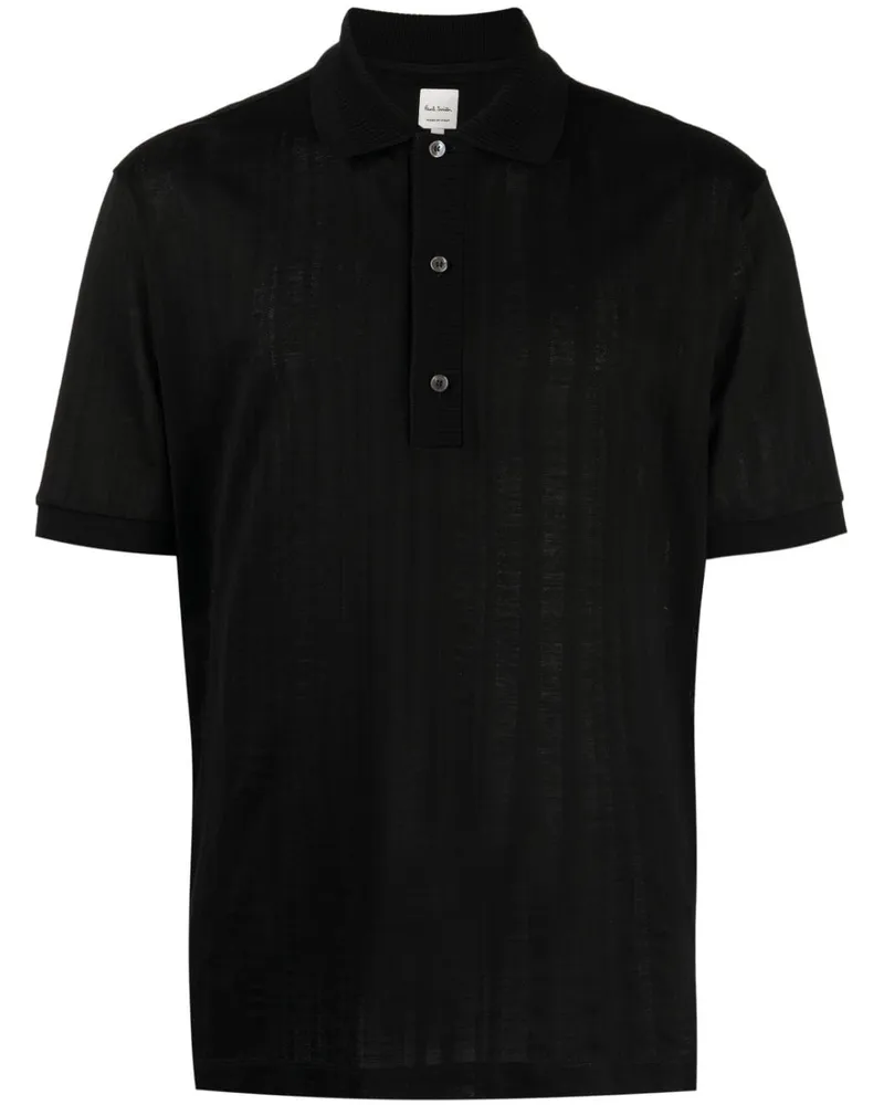 Paul Smith Gestreiftes Poloshirt aus Bio-Baumwolle - Schwarz Schwarz