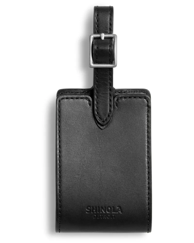 SHINOLA Gepäckanhänger aus Leder - Schwarz Schwarz