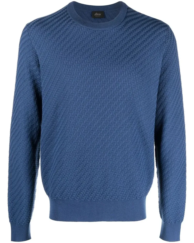 Brioni Strukturierter Pullover - Blau Blau