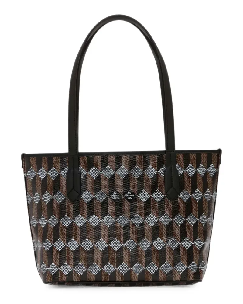 AU DÉPART Tote No. 28 geometric-monogram tote bag - Braun Braun