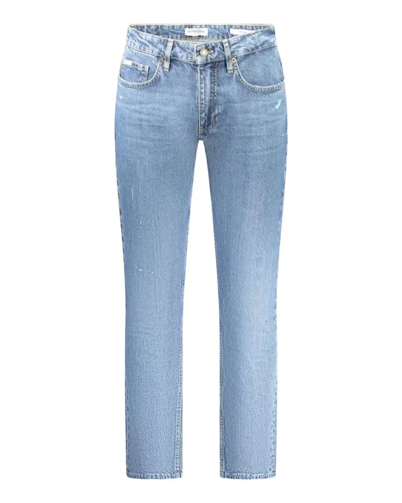 Guess 1981 high-rise distressed-details denim jeans - Blau Blau