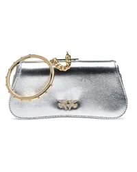 Pinko Marpesia Clutch mit metallischem Finish Silber