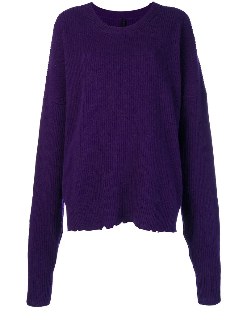Unravel Oversized-Pullover mit rundem Ausschnitt - Violett Violett
