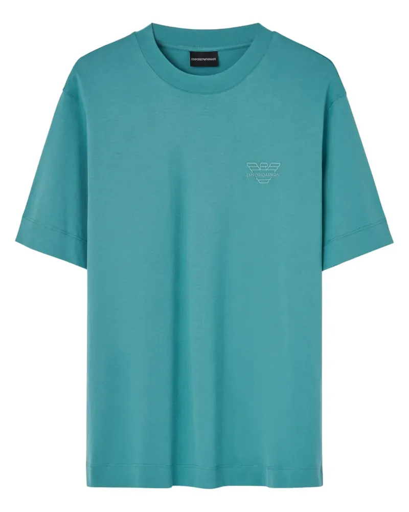Emporio Armani T-Shirt mit Logo-Print - Blau Blau