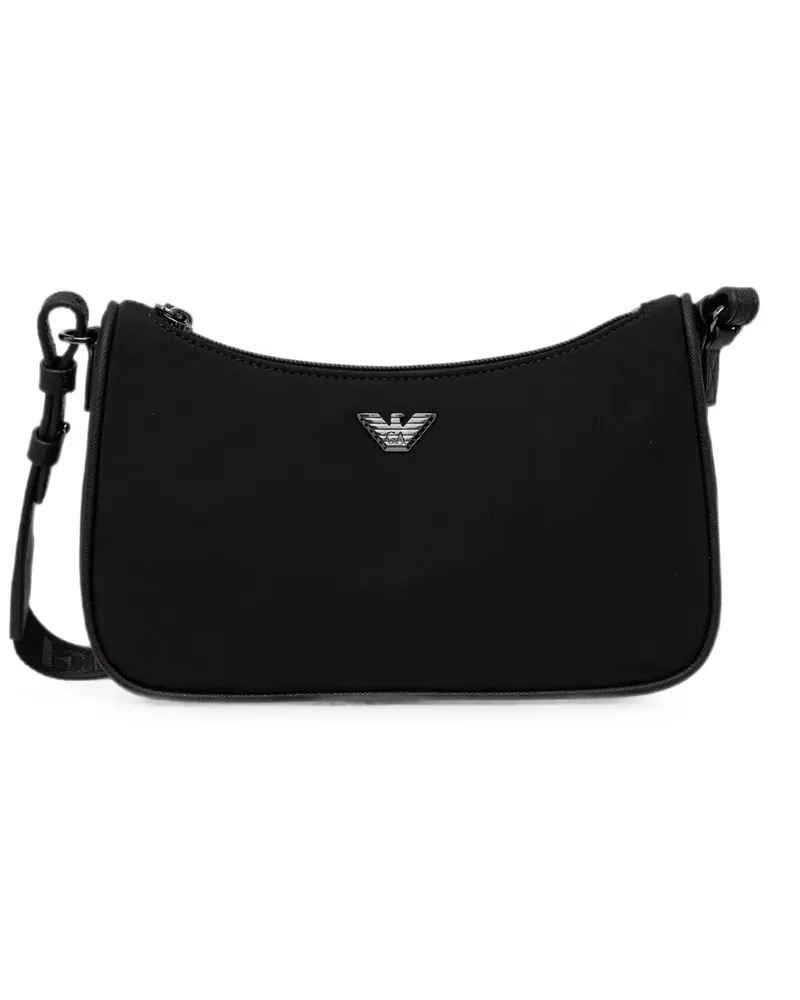 Emporio Armani logo-plaque shoulder bag - Schwarz Schwarz