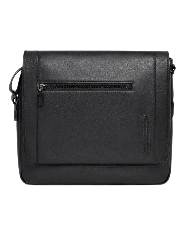 Piquadro Kuriertasche mit Logo-Prägung - Schwarz Schwarz
