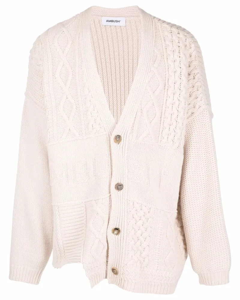 AMBUSH Cardigan im Patchwork-Look - Nude Nude