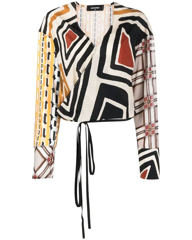 Dsquared2 Bluse mit geometrischem Print - Nude Nude