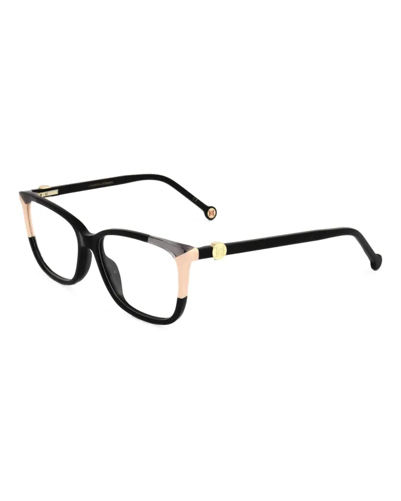 Carolina Herrera New York Brille mit eckigem Gestell - Schwarz Schwarz