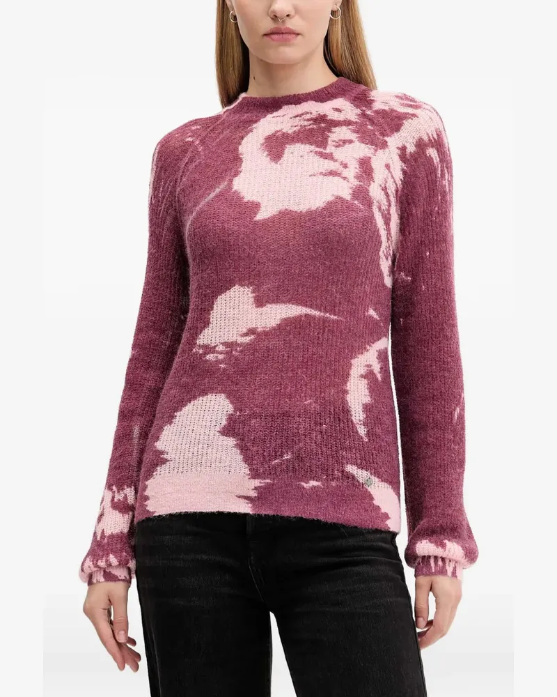 Desigual Hyder mottled crew-neck sweater - Rosa Rosa