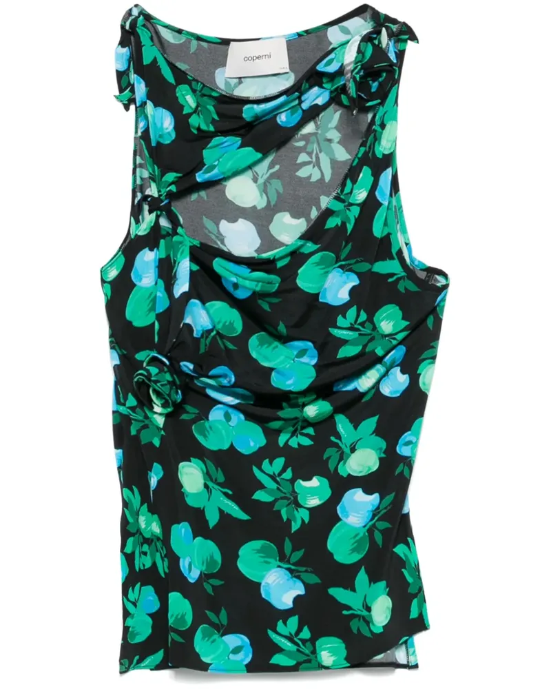 COPERNI Asymmetrisches Flower Oberteil - Schwarz Schwarz