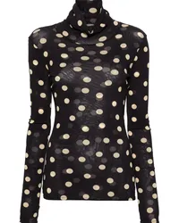 Stella McCartney Schluppenbluse mit Polka Dots Schwarz