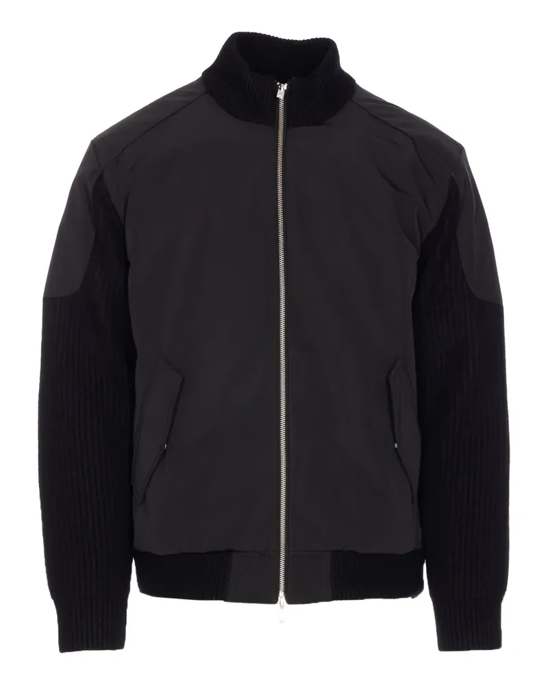 Moose Knuckles Bomberjacke mit Kontrasteinsätzen - Schwarz Schwarz