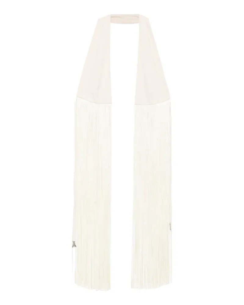 Patrizia Pepe fringed halter-neck top - Nude Nude