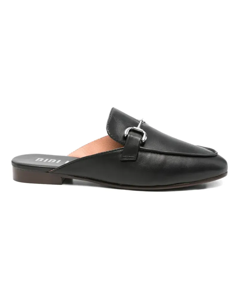 Bibi Lou leather flat mules - Schwarz Schwarz