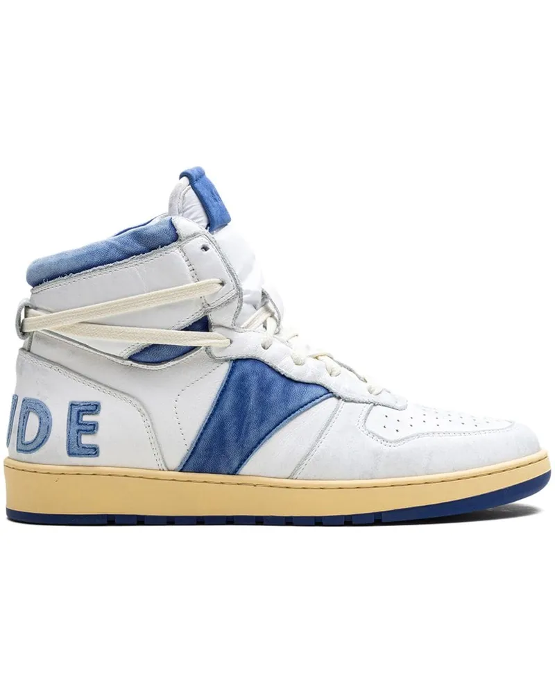 RHUDE Rhecess "White/Royal Blue" High-Top-Sneakers - Weiß Weiß