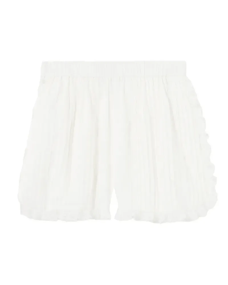 Claudie Pierlot Shorts mit Spitzenbesatz - Weiß Weiß