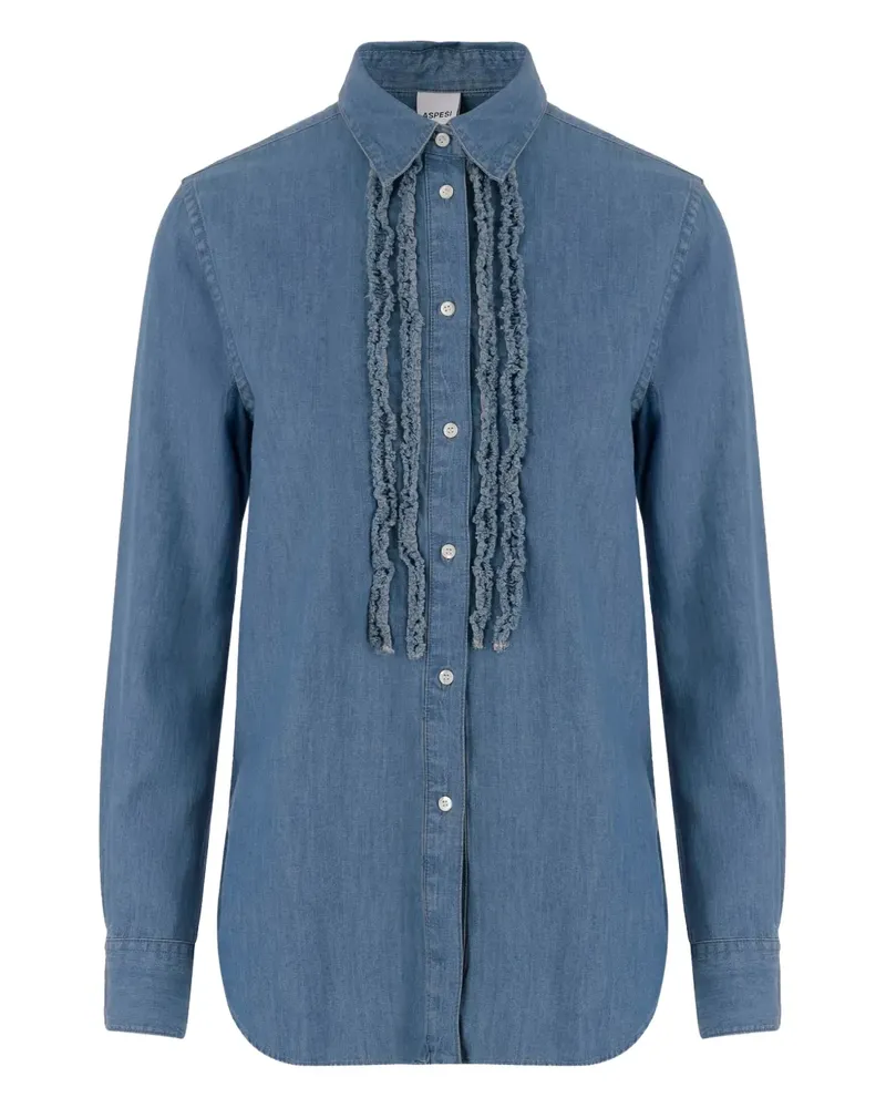 ASPESI Hemd mit Rüschen - Blau Blau