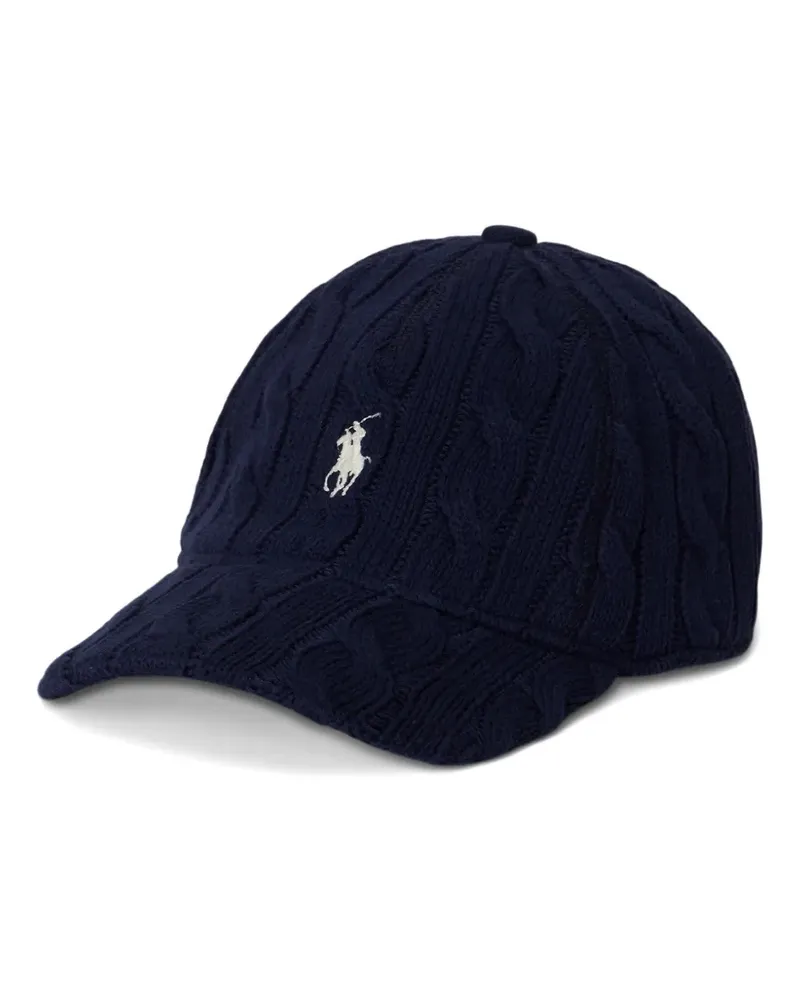 Ralph Lauren Zopfmuster-Baseballkappe mit Logo - Blau Blau