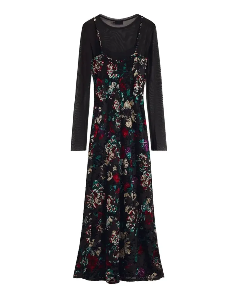 Desigual Kleid mit Blumenprint - Schwarz Schwarz