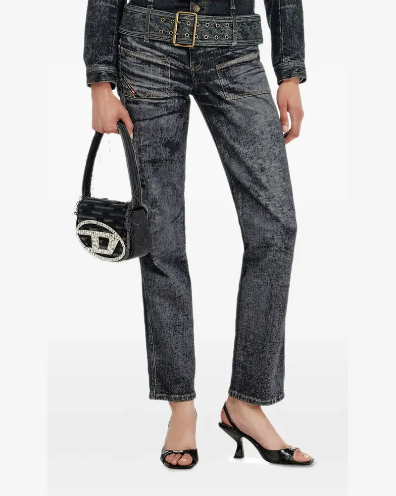 Diesel D-Gorina Jeans mit Gürtel - Schwarz Schwarz