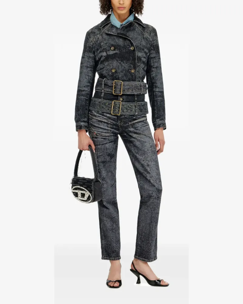 Diesel D-Gorina Jeans mit Gürtel - Schwarz Schwarz