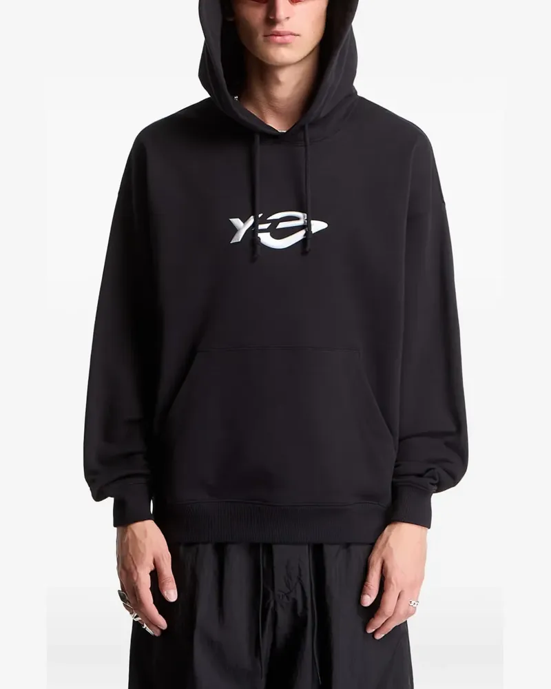 Y-3 Liquid logo-print hoodie - Schwarz Schwarz