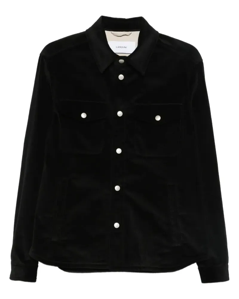 LARDINI Hemdjacke aus Cord - Schwarz Schwarz