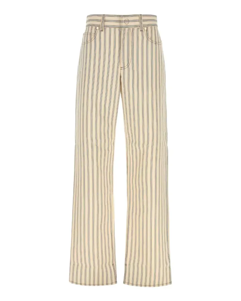 Fendi Long striped jeans - Nude Nude