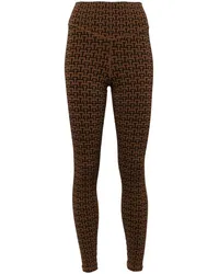 The Upside Leggings mit Monogramm-Jacquard Braun