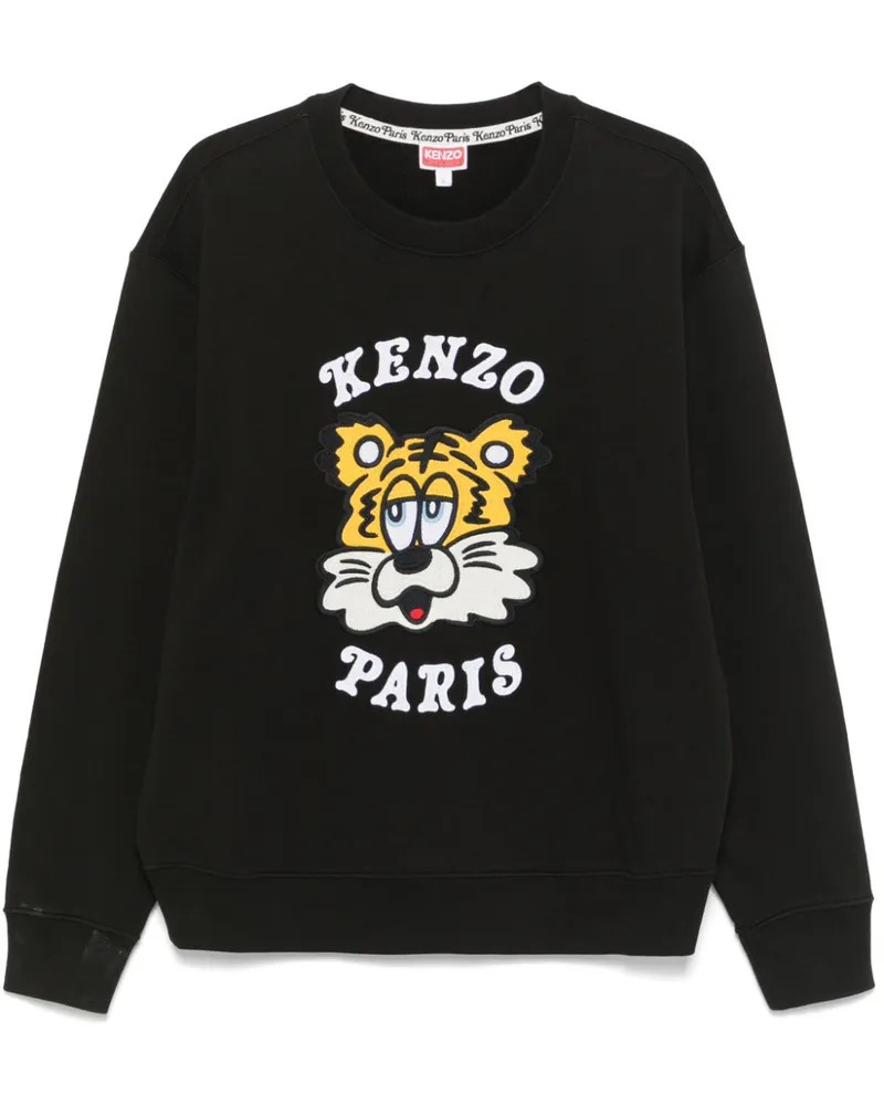 Kenzo Sweatshirt mit Logo-Stickerei - Schwarz Schwarz