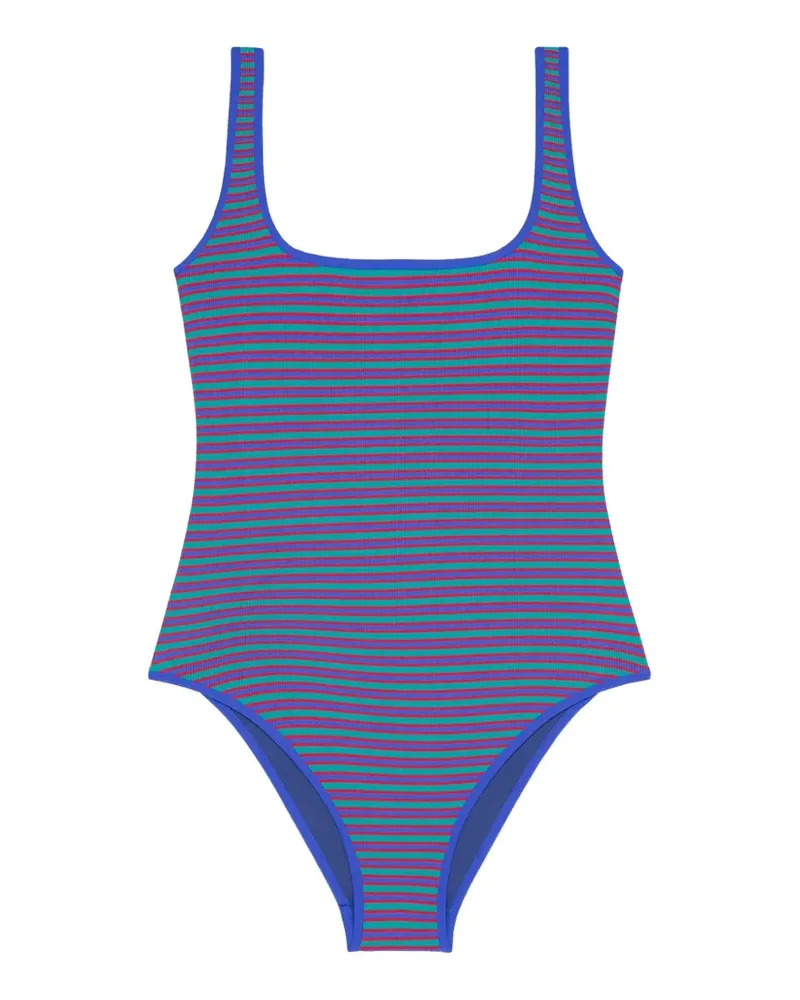LIDO Trentanove striped ribbed swimsuit - Grün Grün