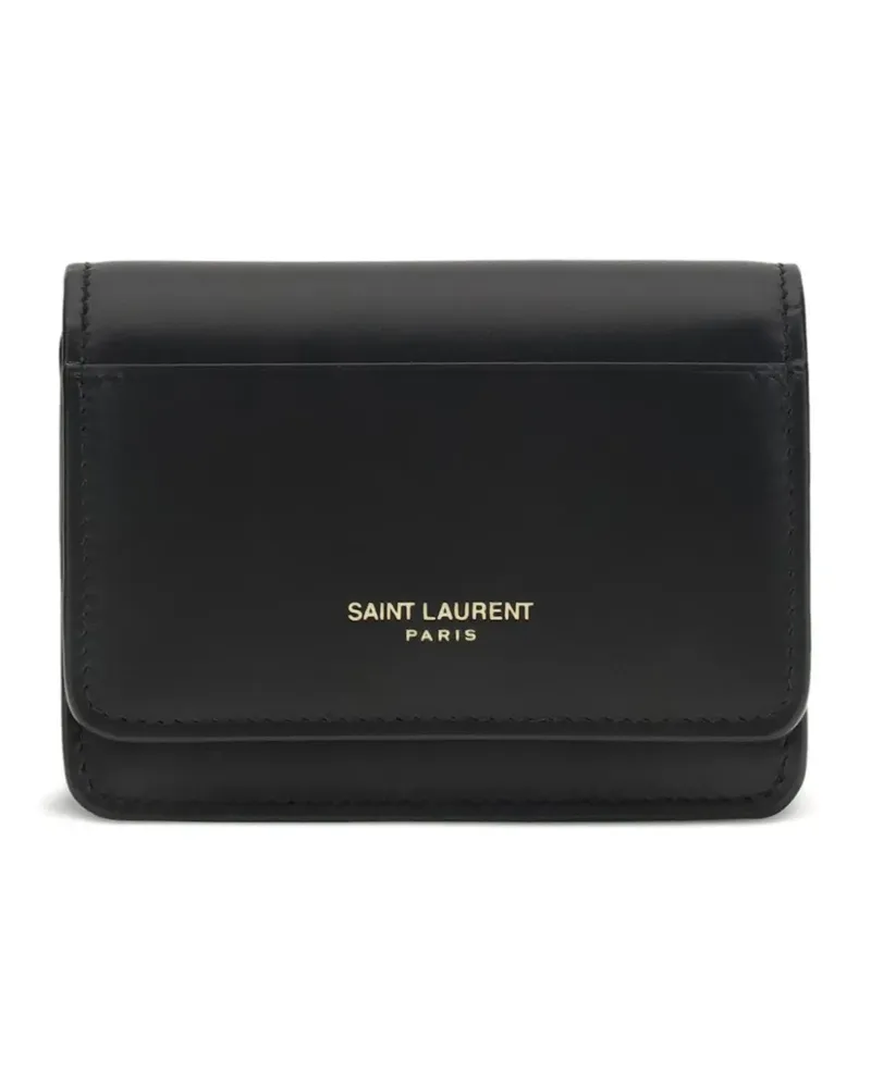 Saint Laurent PARIS business leather wallet - Schwarz Schwarz
