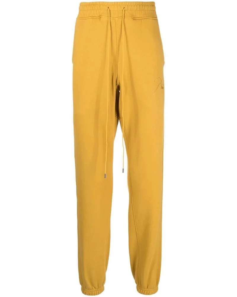 RHUDE Jogginghose mit Logo-Stickerei - Gelb Gelb