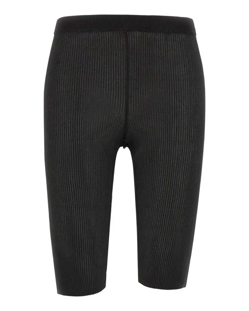 A. ROEGE HOVE Ena ribbed elasticated waistband shorts - Schwarz Schwarz