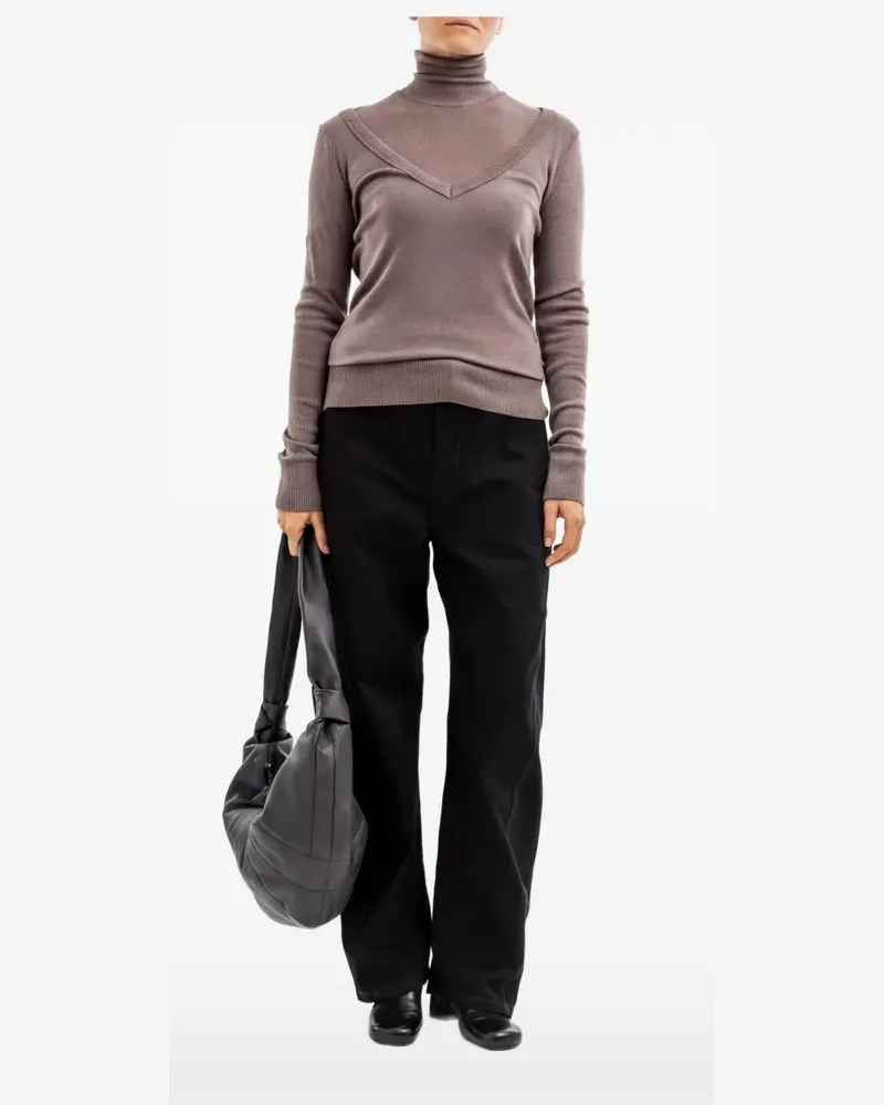 Christophe Lemaire Pullover im Layering-Look - Schwarz Schwarz