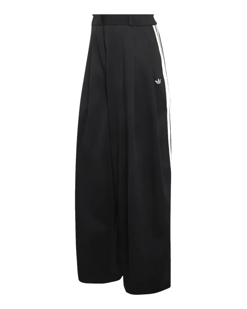 adidas pleated side-stripe trousers - Schwarz Schwarz