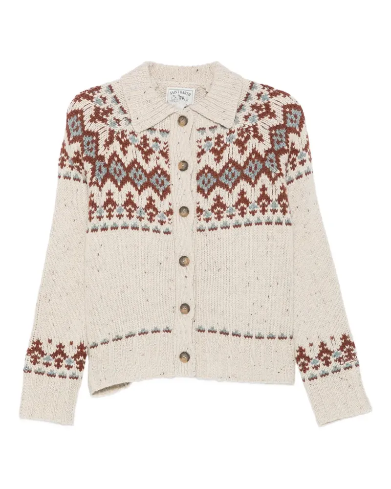 MC2 Saint Barth Fair-Isle cardigan - Nude Nude