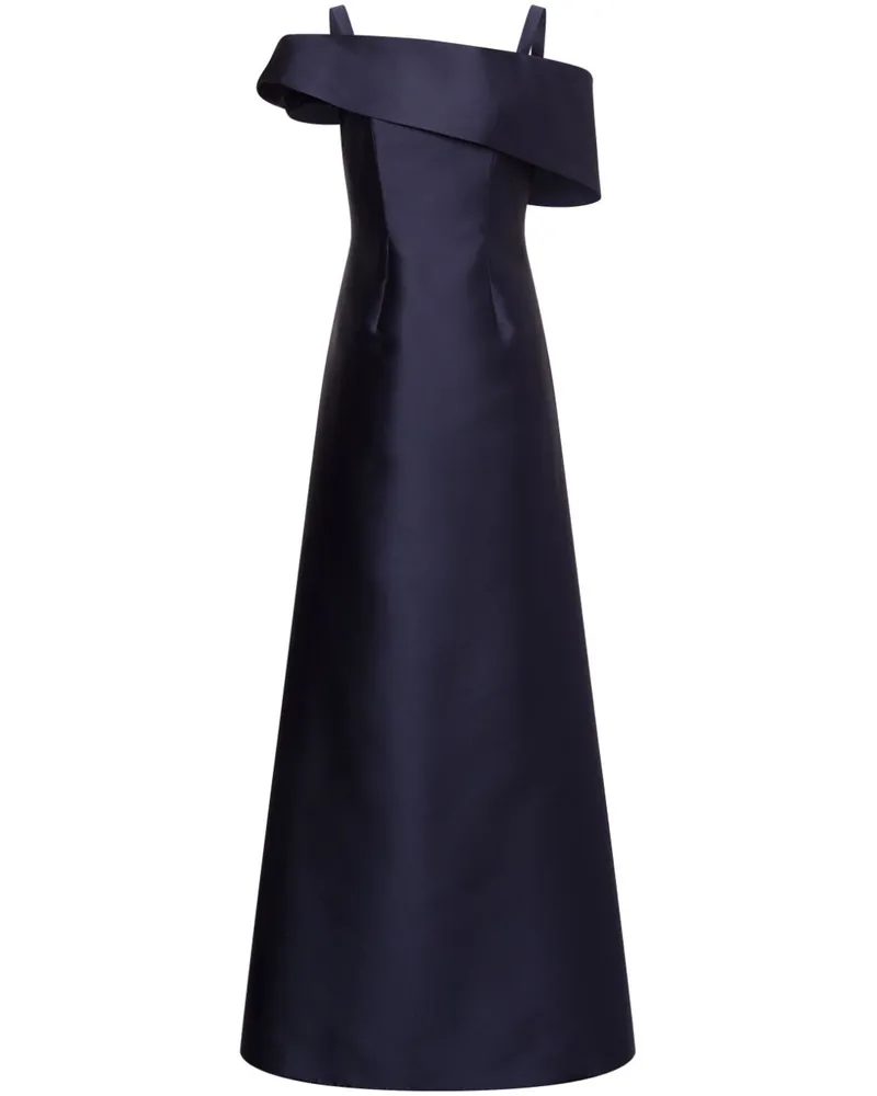 Alberta Ferretti Schulterfreies Abendkleid - Blau Blau